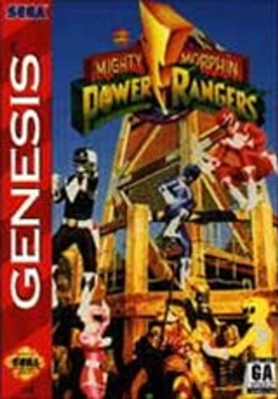 Mighty Morphin Power Rangers Sega Genesis Game Cartridge For Sale